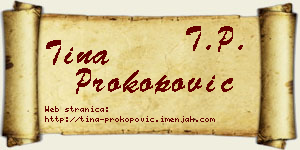 Tina Prokopović vizit kartica